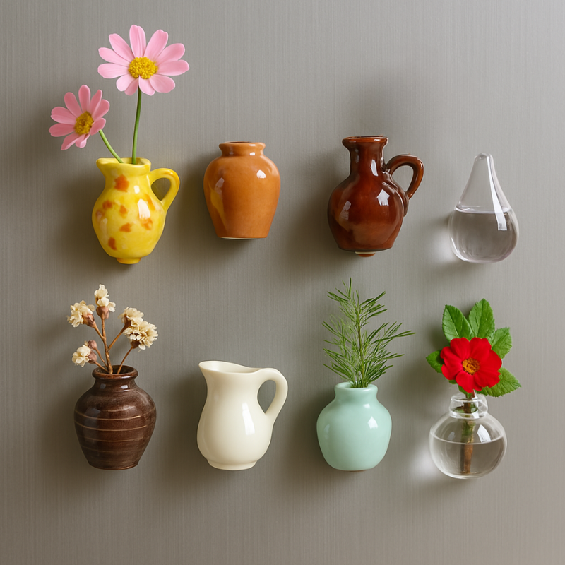 Bloom Magnets™ - 8 Piece Magnetic Vase Set